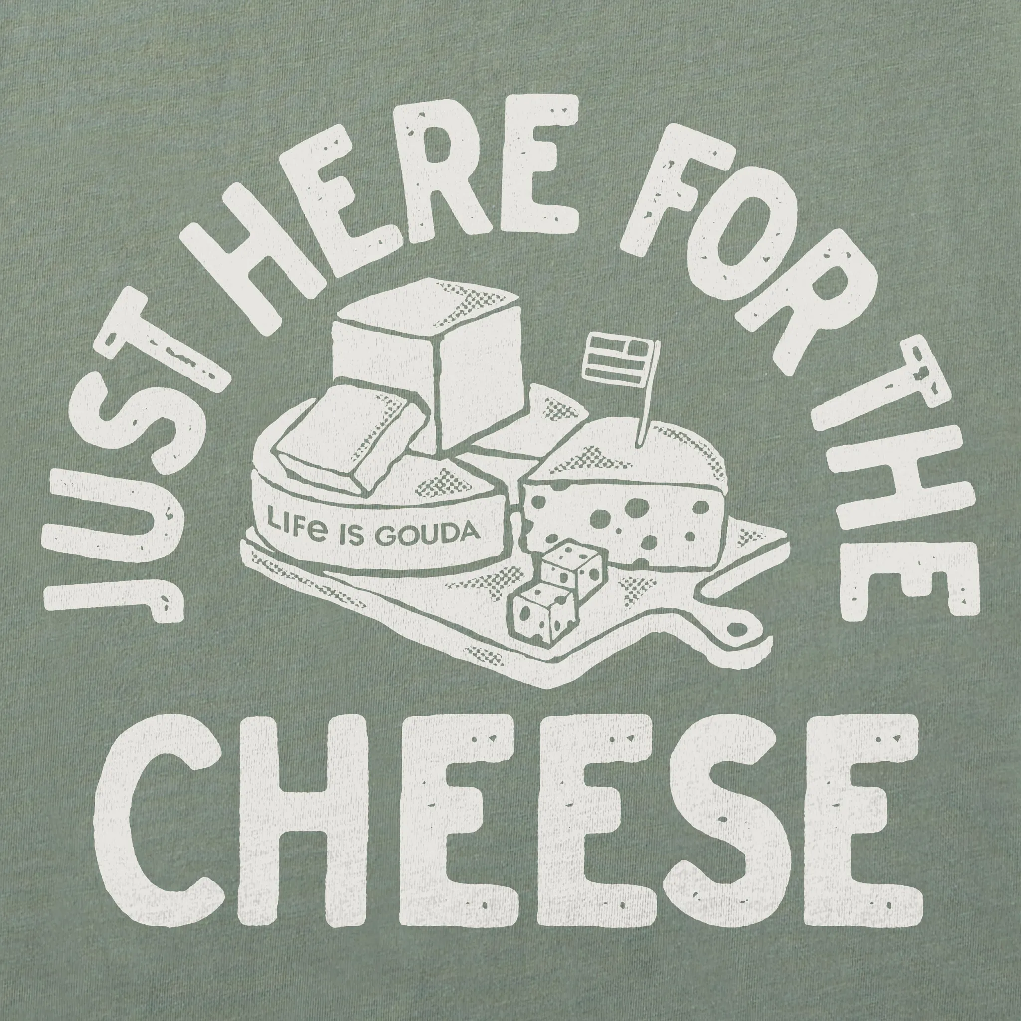 Men's Here for the Cheese Short Sleeve Tee Life is Good