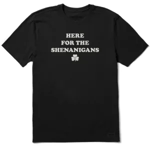 Men's Here for the Shenanigans Short Sleeve Crusher Tee Life is Good