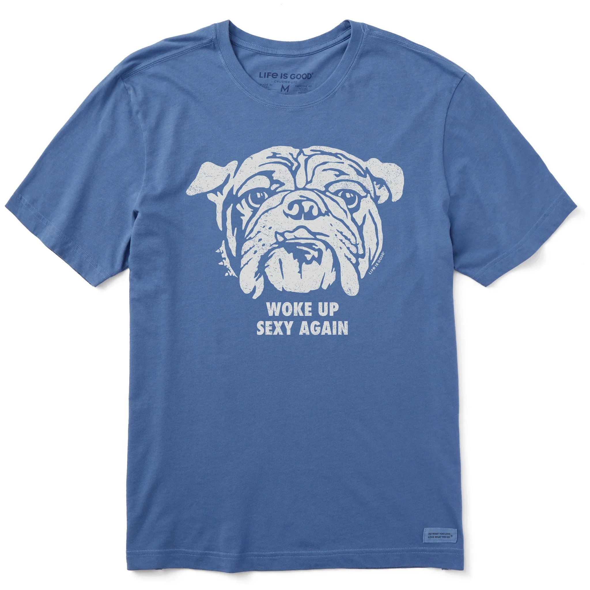 Men's High-Low Bulldog Short Sleeve Tee Life is Good