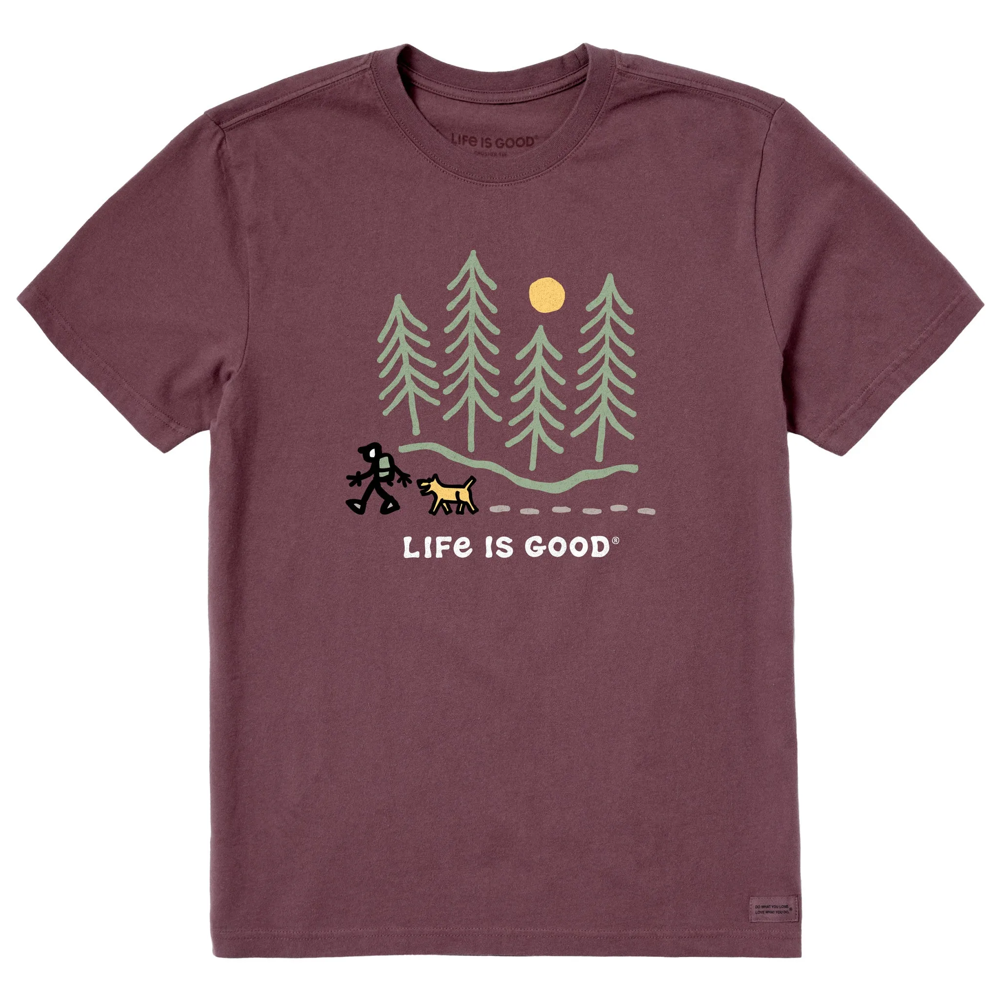 Men's Hiking through the Woods Short Sleeve Tee Life is Good