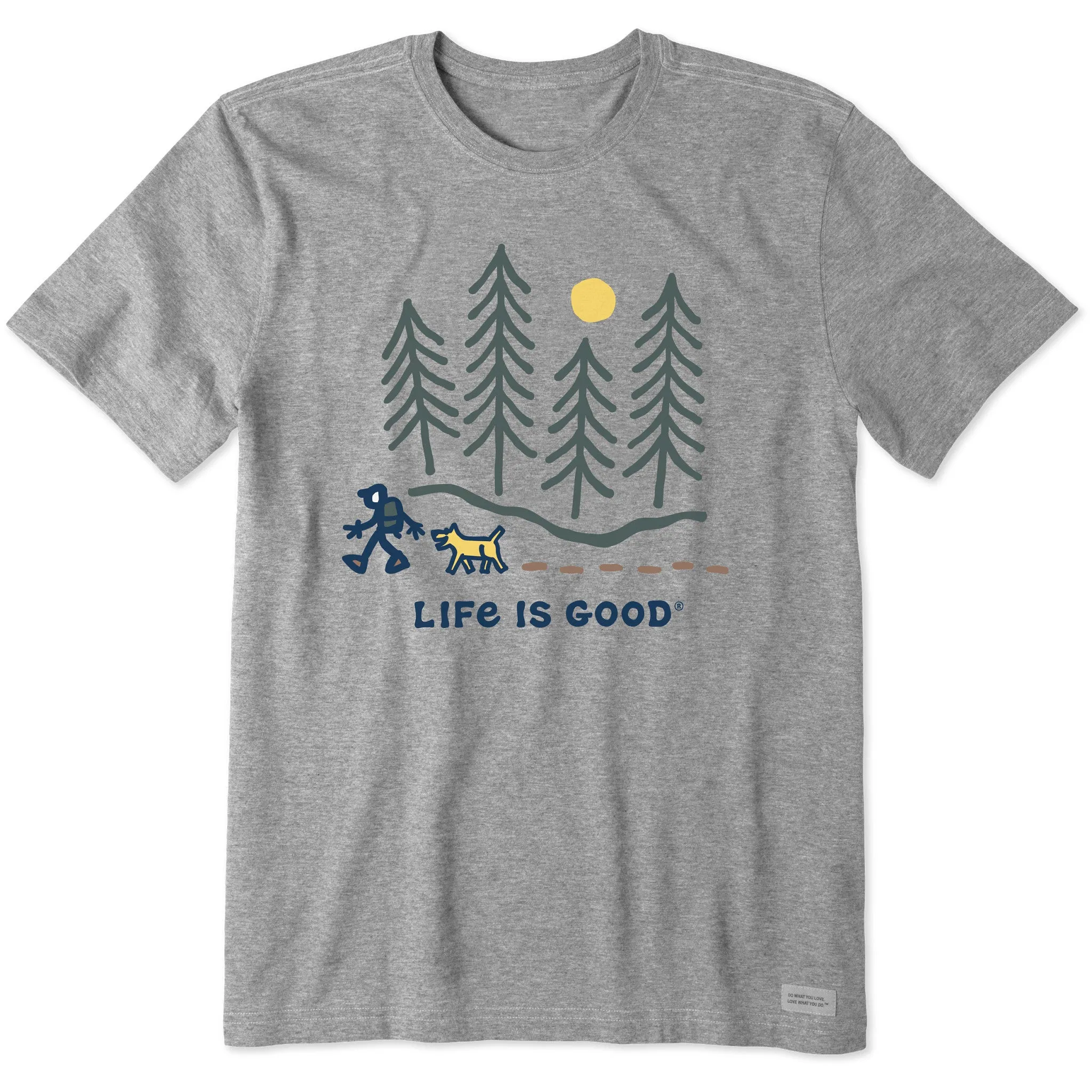 Men's Hiking through the Woods Short Sleeve Tee Life is Good