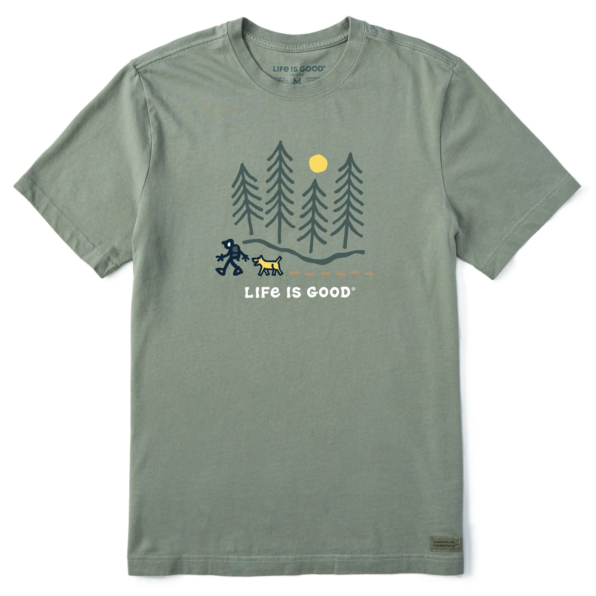 Men's Hiking through the Woods Short Sleeve Tee Life is Good