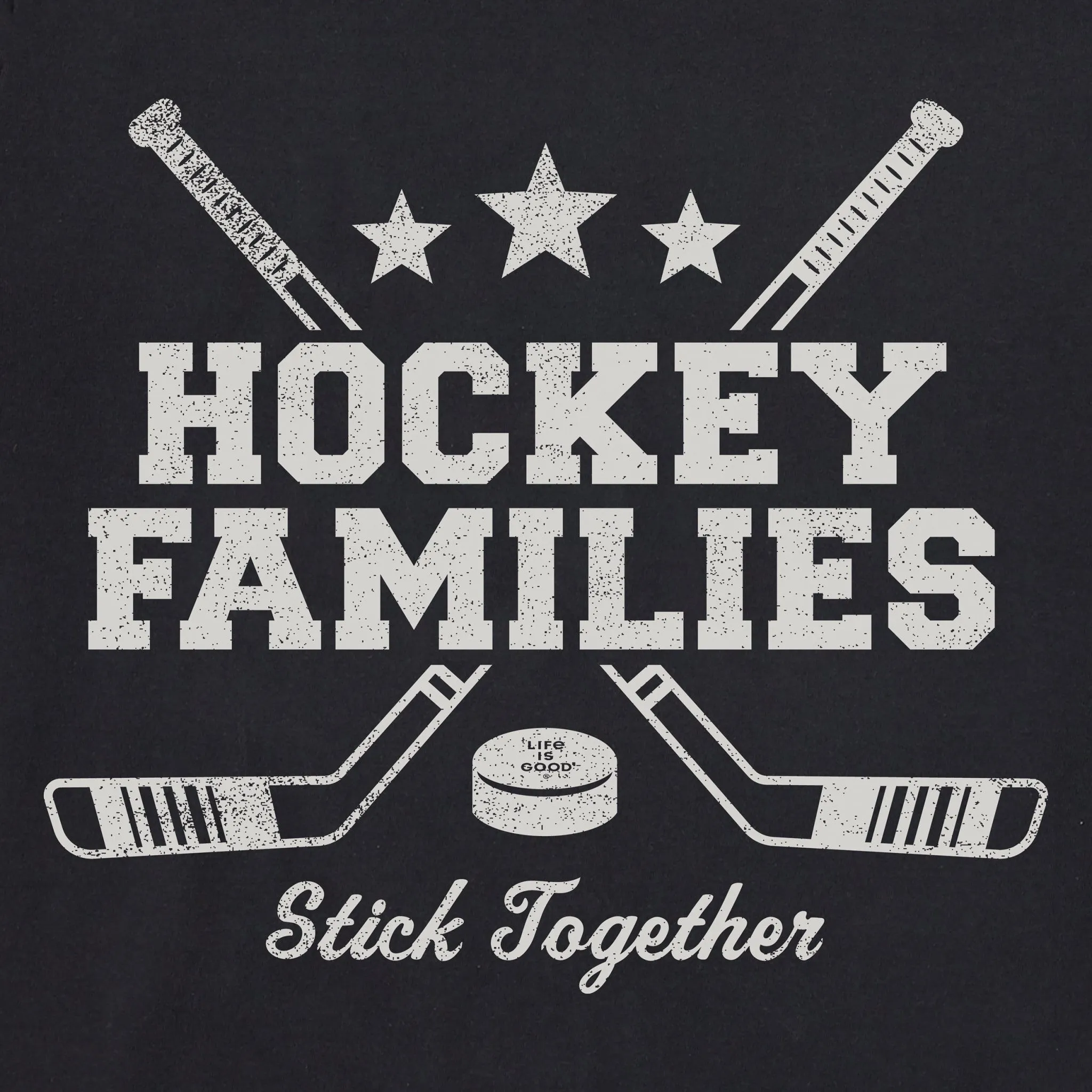 Men's Hockey Families Short Sleeve Tee Life is Good
