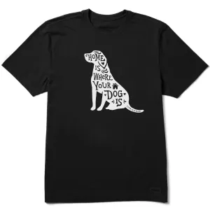 Men's Home is Where Your Dog is Short Sleeve Crusher Tee Life is Good