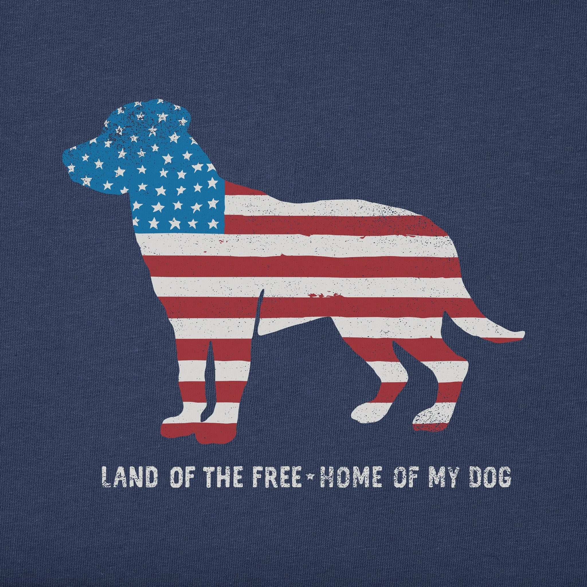 Men's Home of My Dog Flag Short Sleeve Tee Life is Good