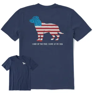 Men's Home of My Dog Flag Short Sleeve Tee Life is Good