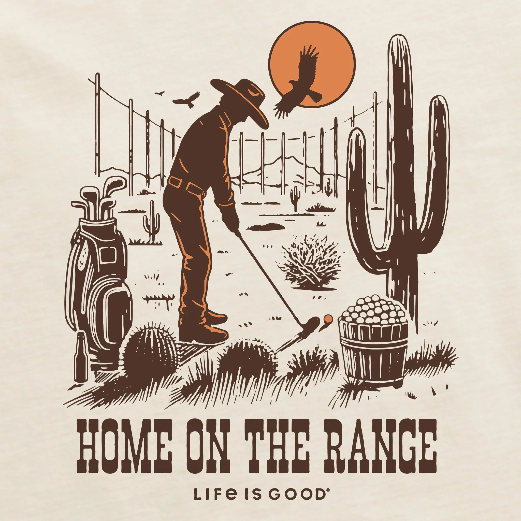 Men's Home on the Range Short Sleeve Crusher Tee Life is Good
