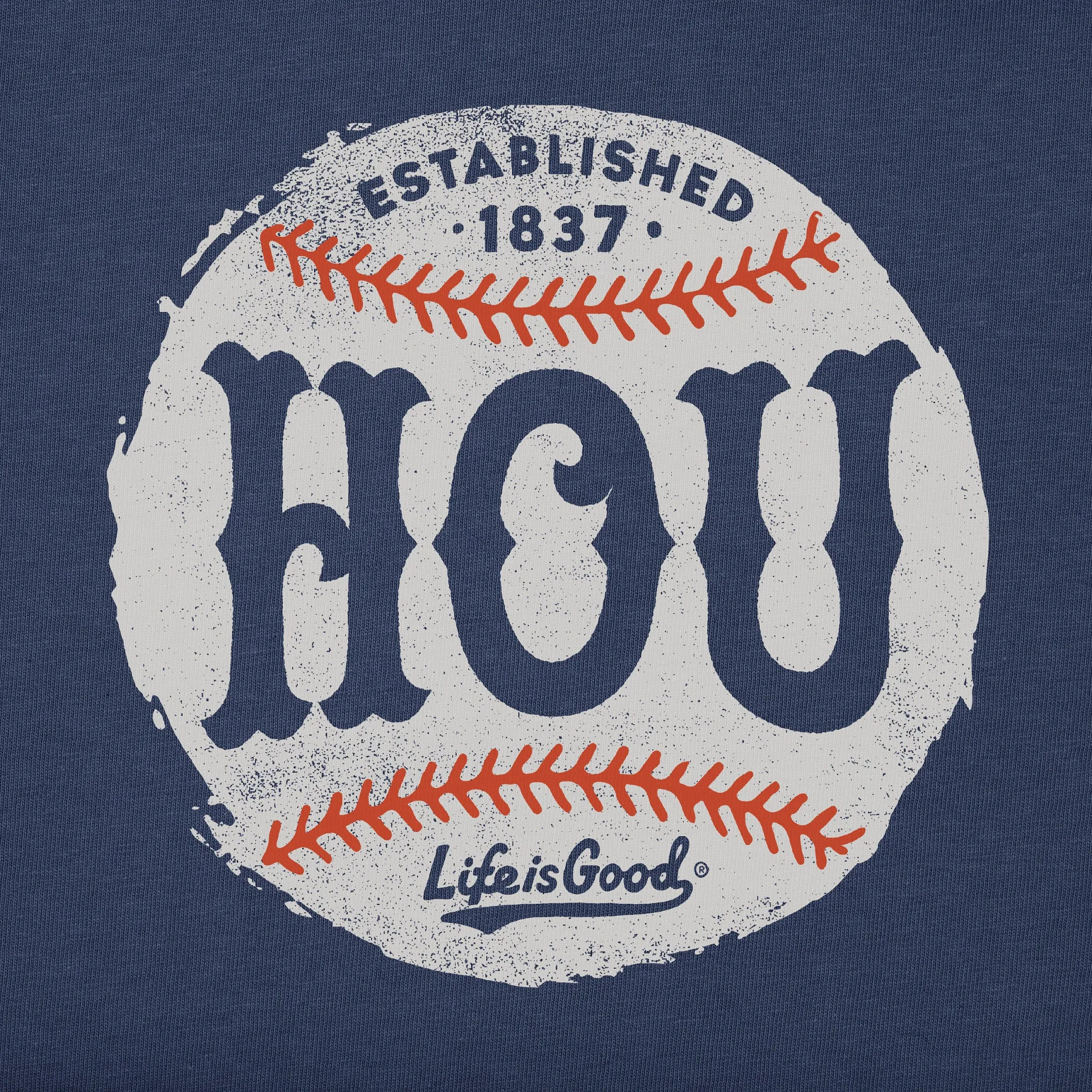 Men's Houston Baseball Short Sleeve Crusher Tee Life is Good