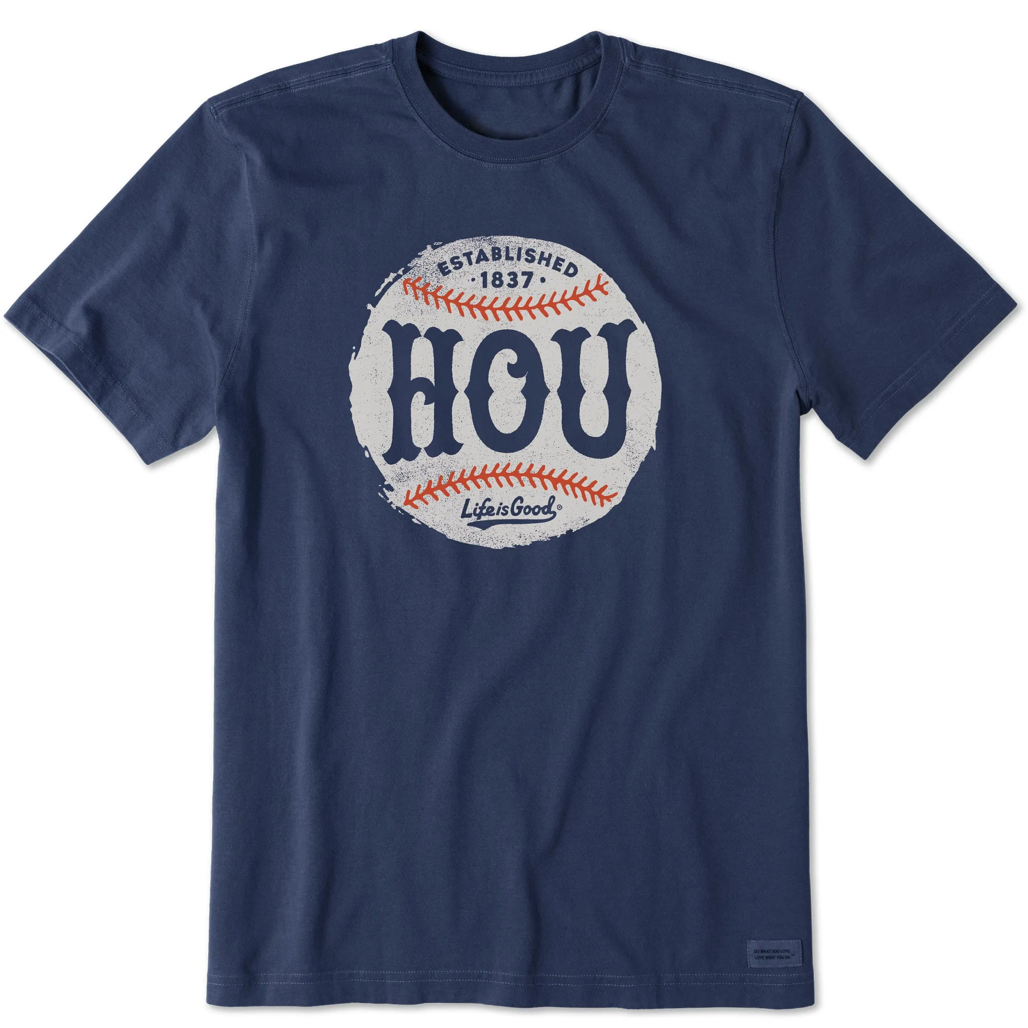 Men's Houston Baseball Short Sleeve Crusher Tee Life is Good