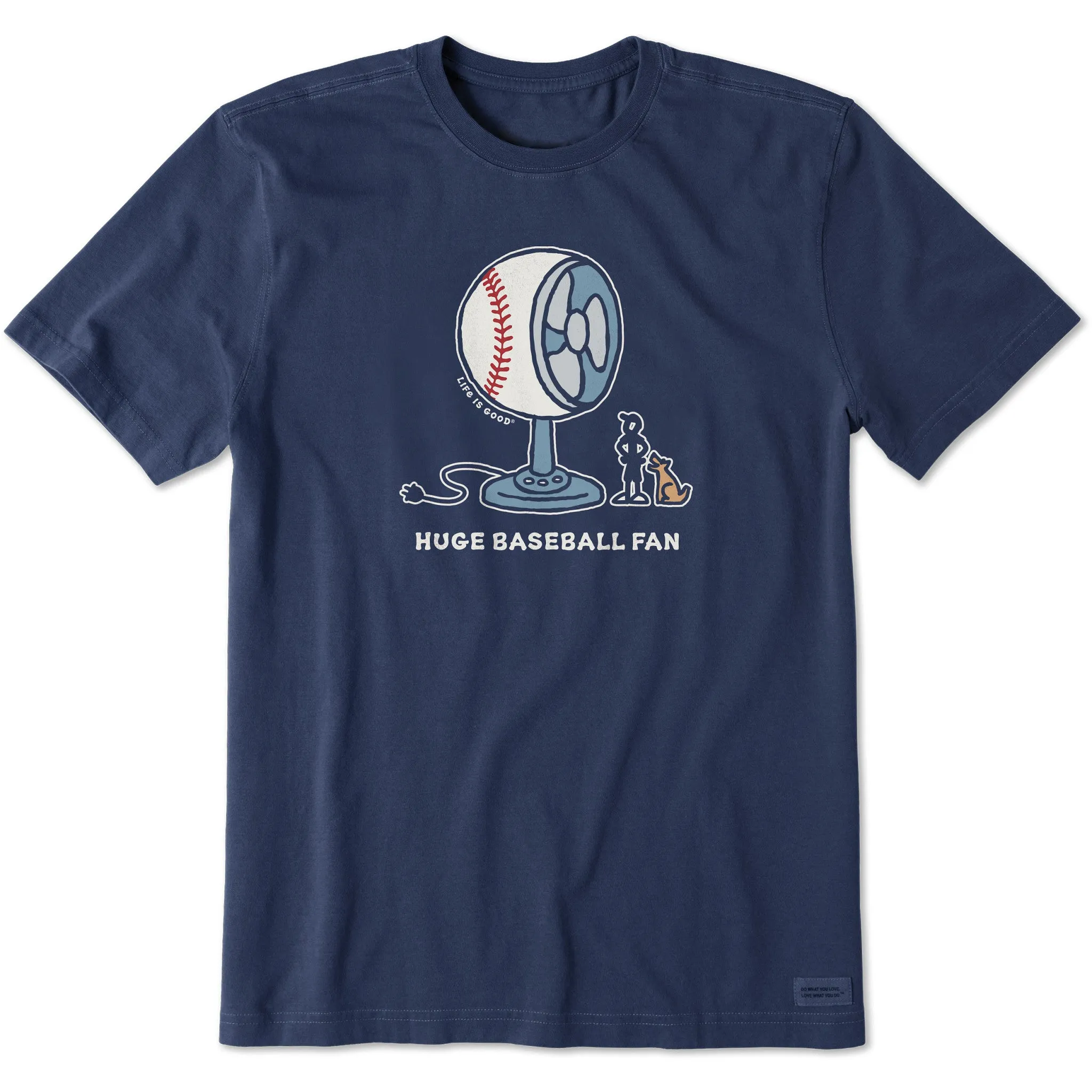 Men's Huge Baseball Fan Short Sleeve Tee Life is Good