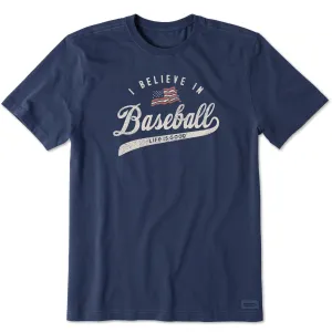 Men's I Believe in Baseball Short Sleeve Tee Life is Good
