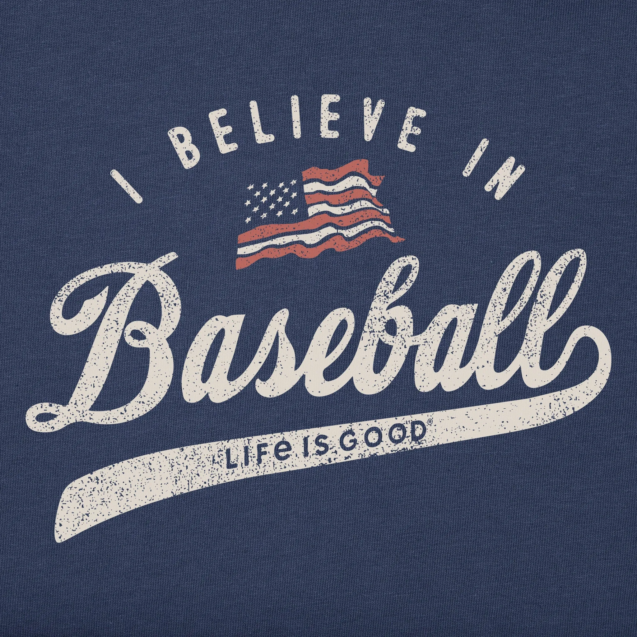 Men's I Believe in Baseball Short Sleeve Tee Life is Good