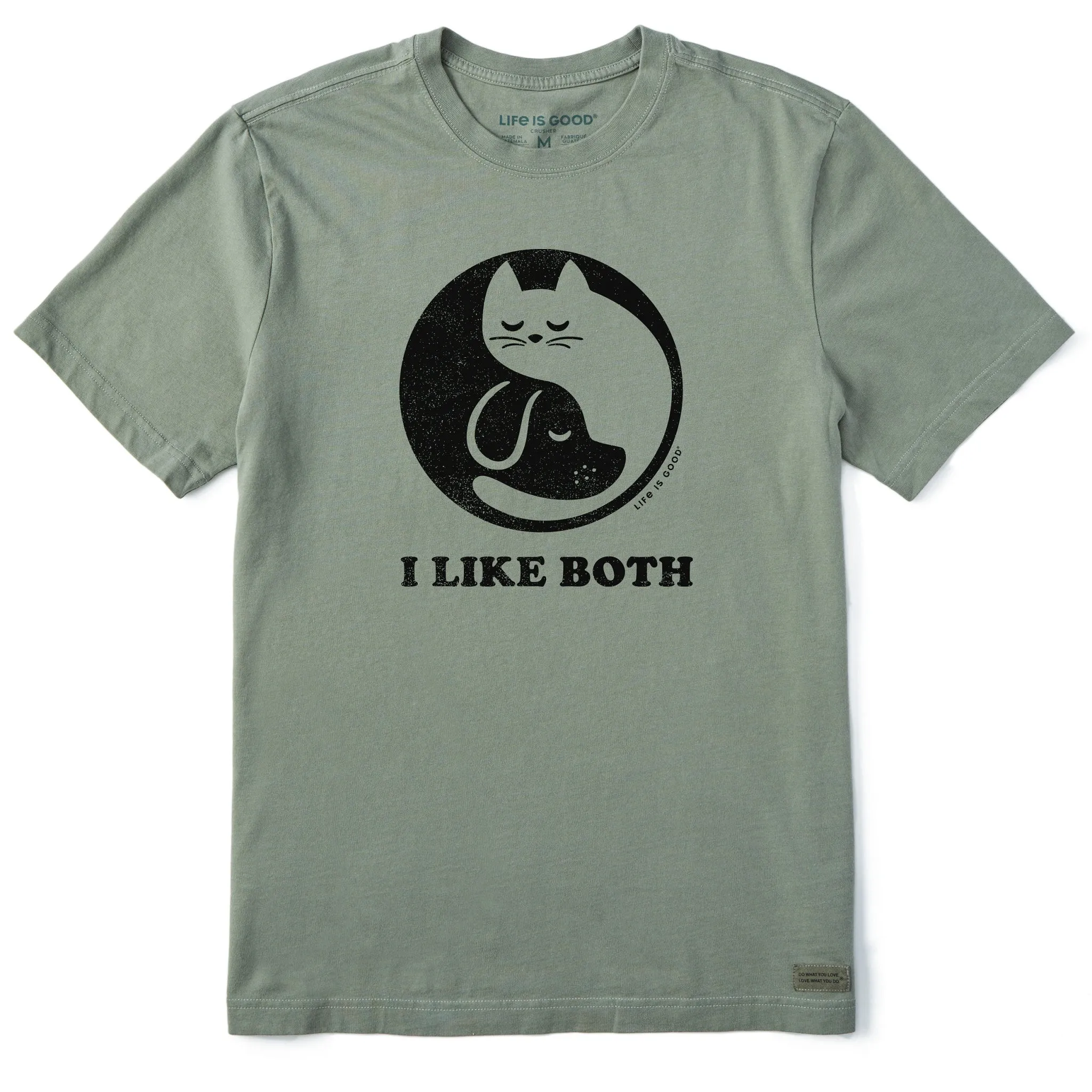 Men's I Like Both Cats and Dogs Short Sleeve Tee Life is Good