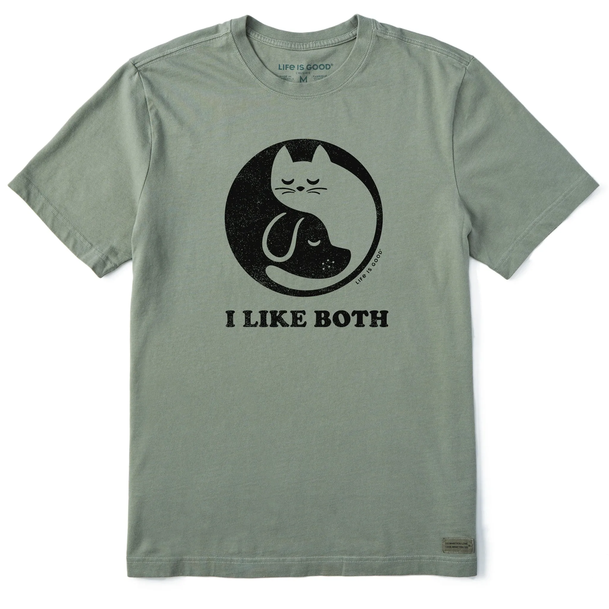 Men's I Like Both Cats and Dogs Short Sleeve Tee Life is Good