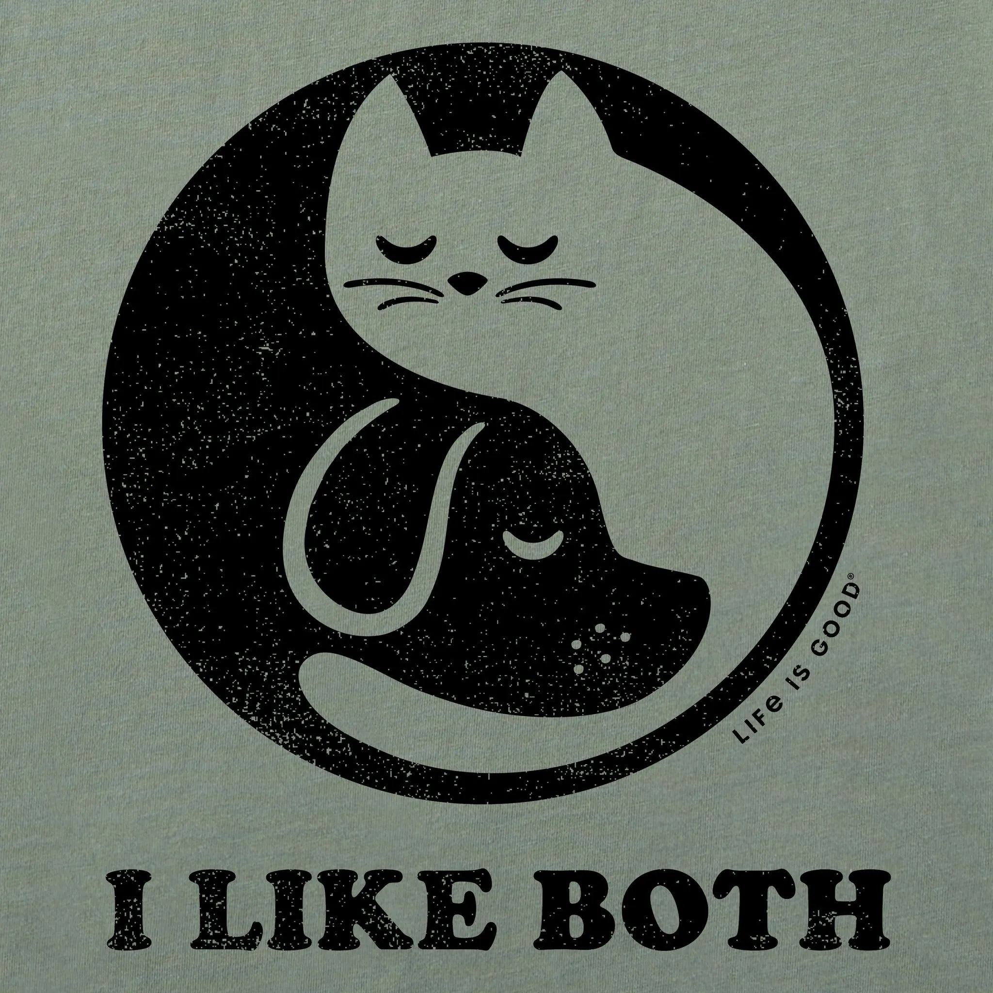 Men's I Like Both Cats and Dogs Short Sleeve Tee Life is Good