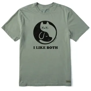 Men's I Like Both Cats and Dogs Short Sleeve Tee Life is Good