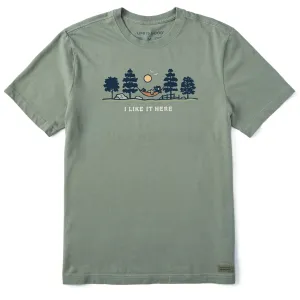 Men's I Like it Here Hammock Vista Short Sleeve Tee Life is Good