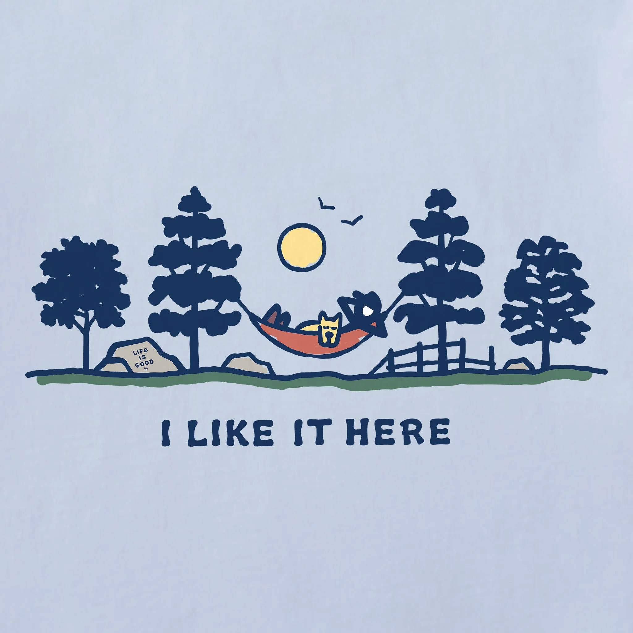 Men's I Like it Here Hammock Vista Short Sleeve Tee Life is Good