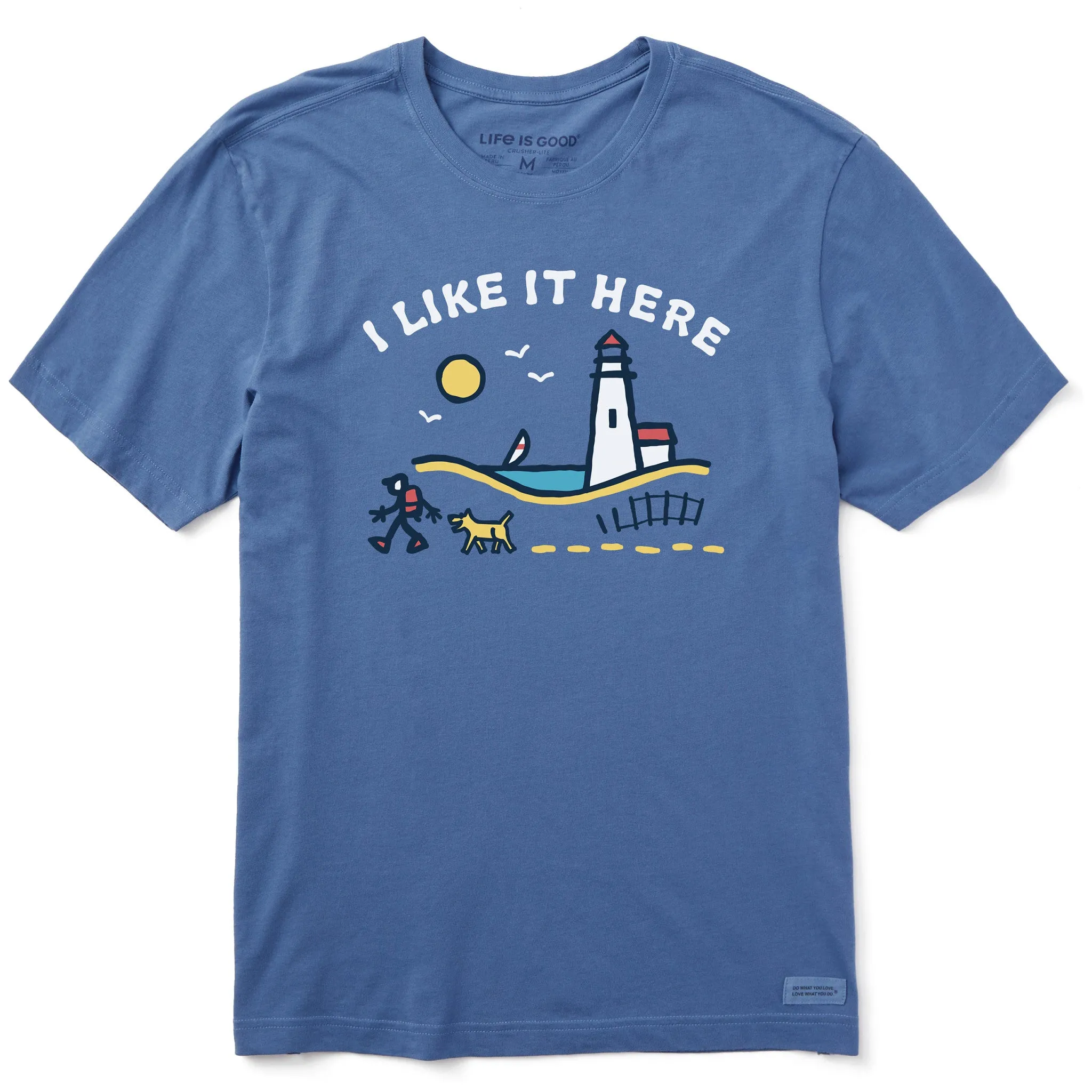 Men's I Like it Here Lighthouse Walk Short Sleeve Tee Life is Good