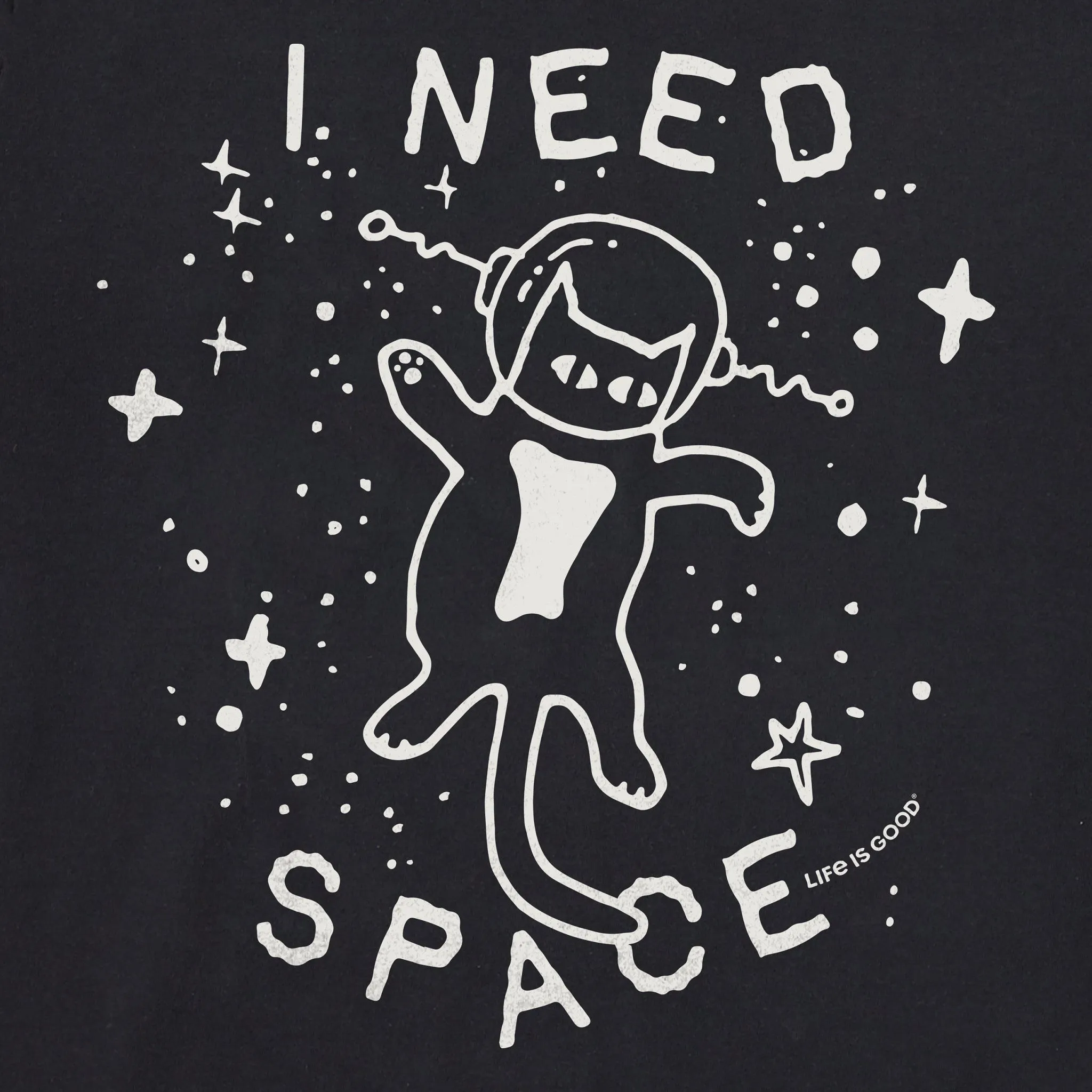 Men's I Need Space Cat Short Sleeve Tee Life is Good