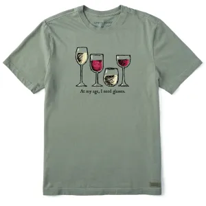 Men's I Need Wine Glasses Short Sleeve Tee Life is Good