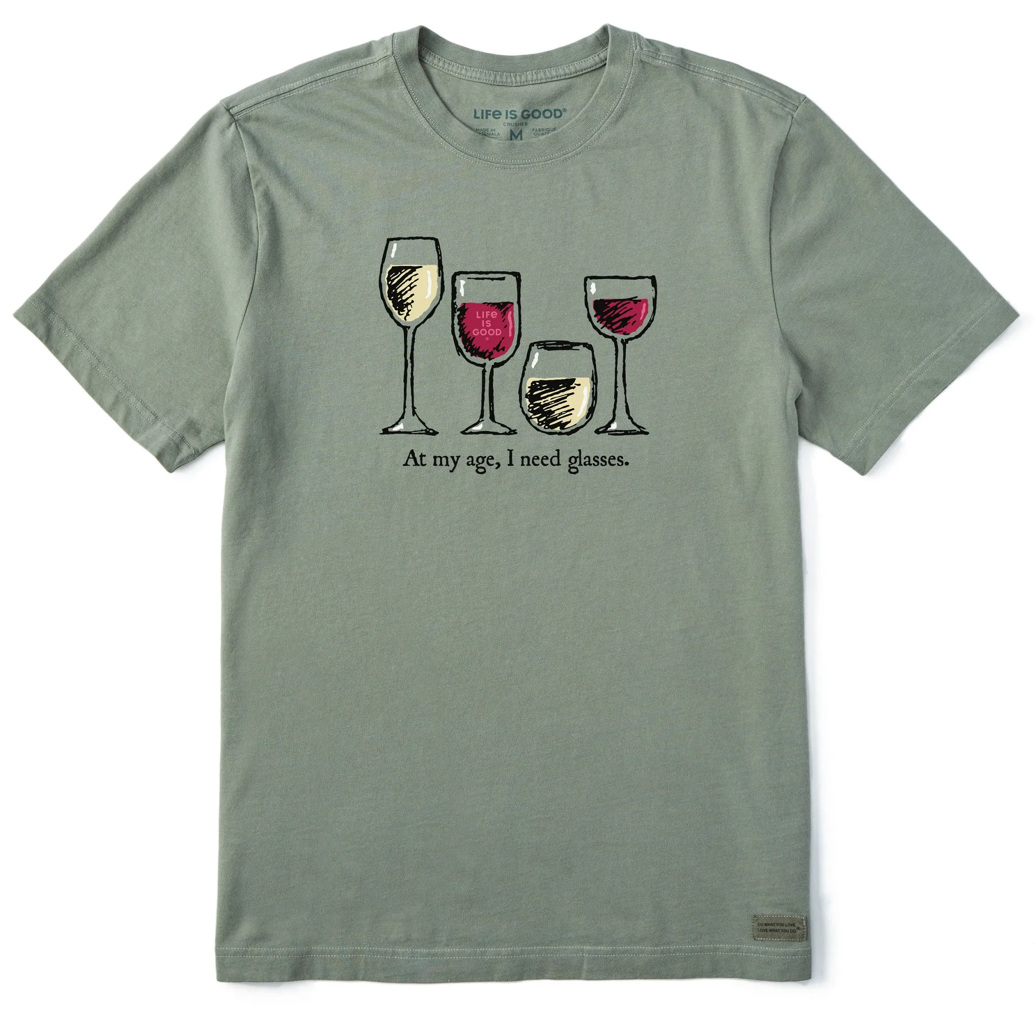 Men's I Need Wine Glasses Short Sleeve Tee Life is Good