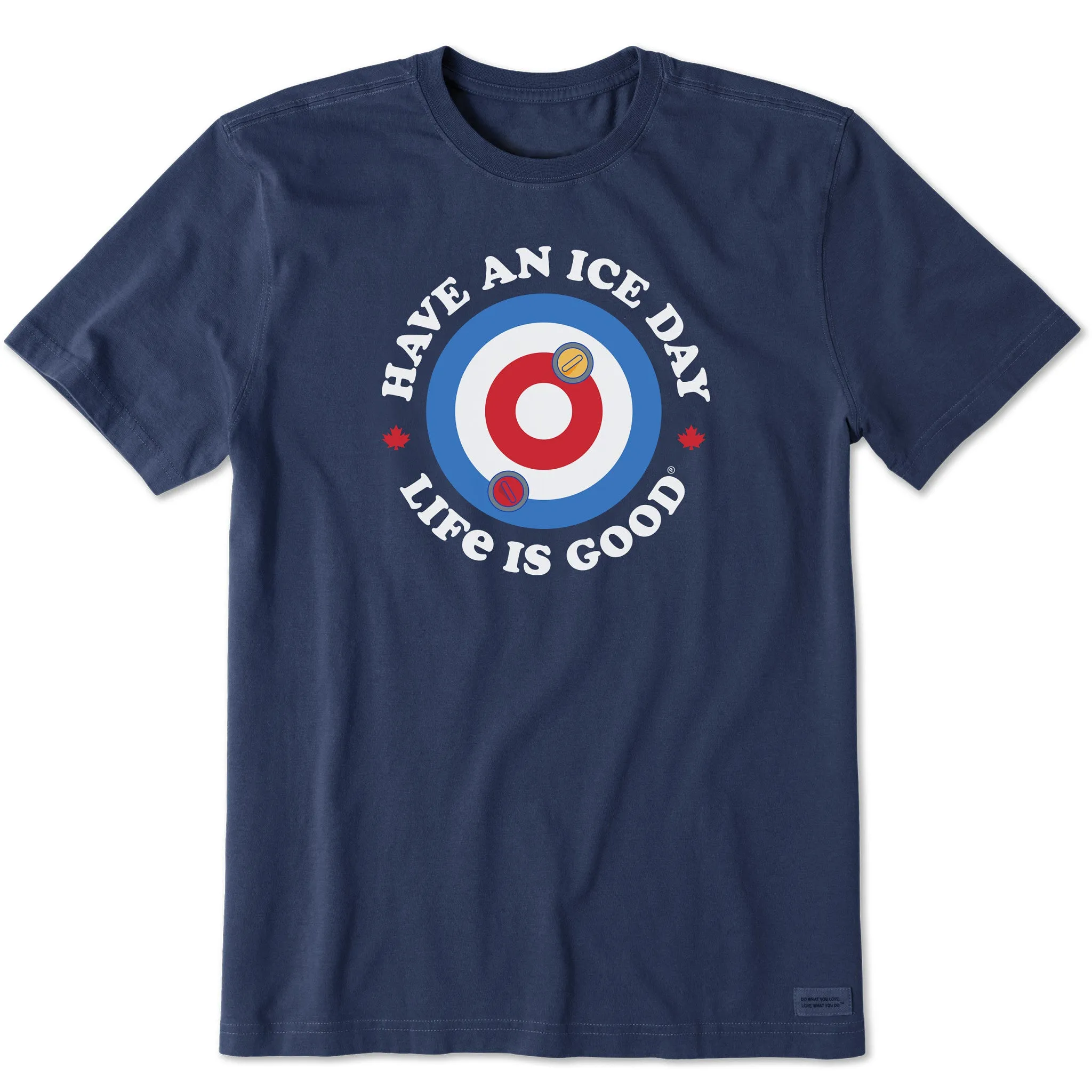 Men's Ice Day Curling Short Sleeve Crusher Tee Life is Good