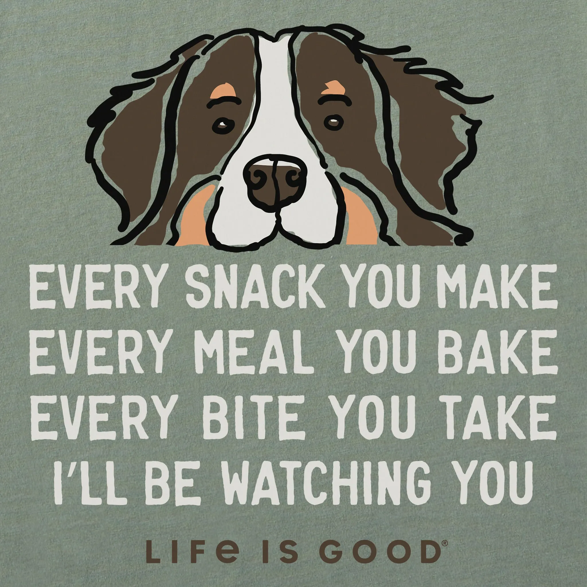 Men's I'll Be Watching You Bernese Short Sleeve Tee Life is Good