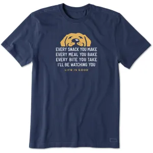 Men's I'll Be Watching You Yellow Lab Short Sleeve Crusher Tee Life is Good