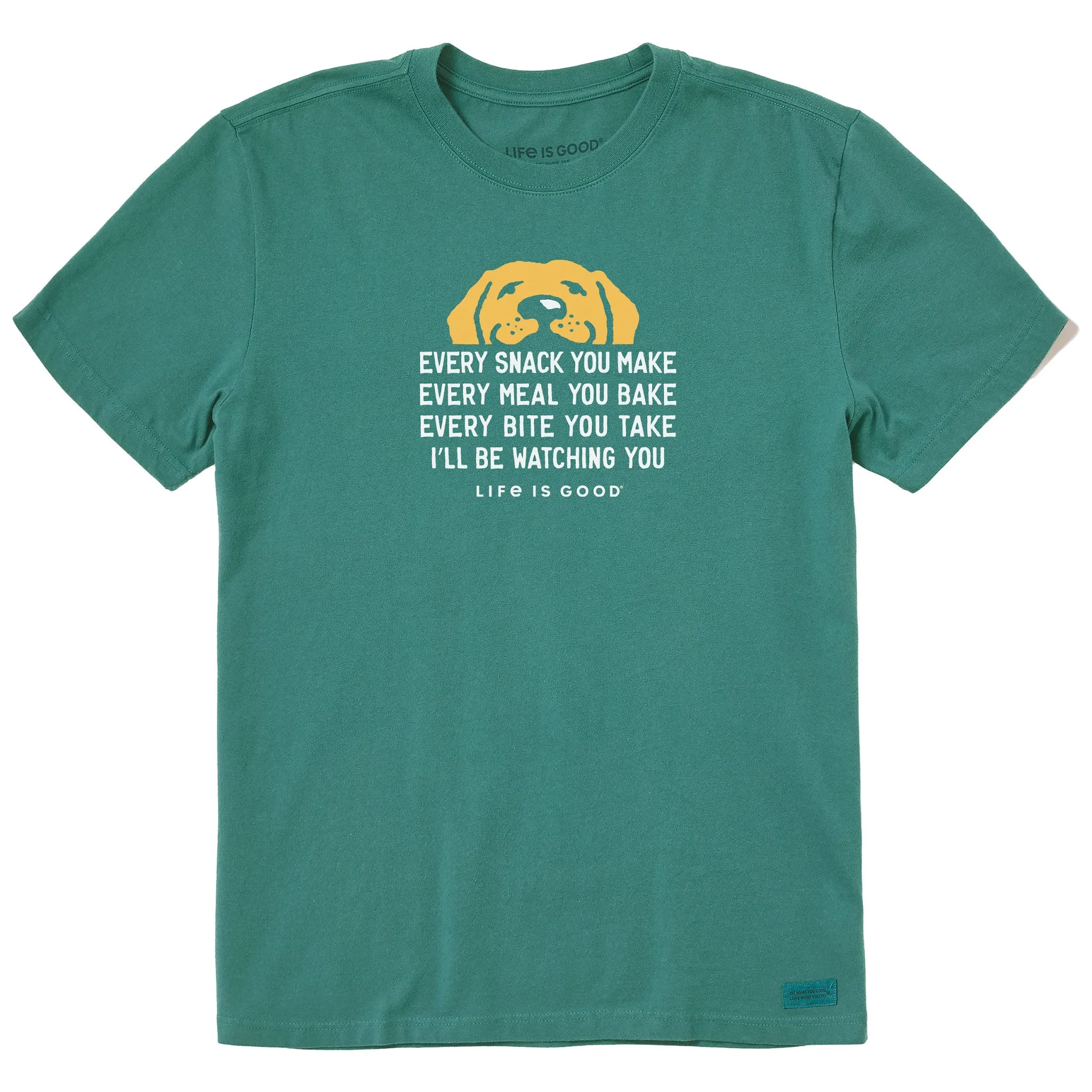 Men's I'll Be Watching You Yellow Lab Short Sleeve Crusher Tee Life is Good