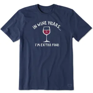 Men's I'm Extra Fine Wine Short Sleeve Crusher Tee Life is Good