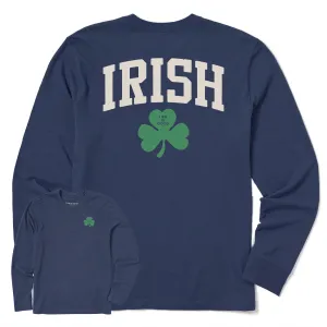 Men's Irish Clover Long Sleeve Crusher Tee Life is Good