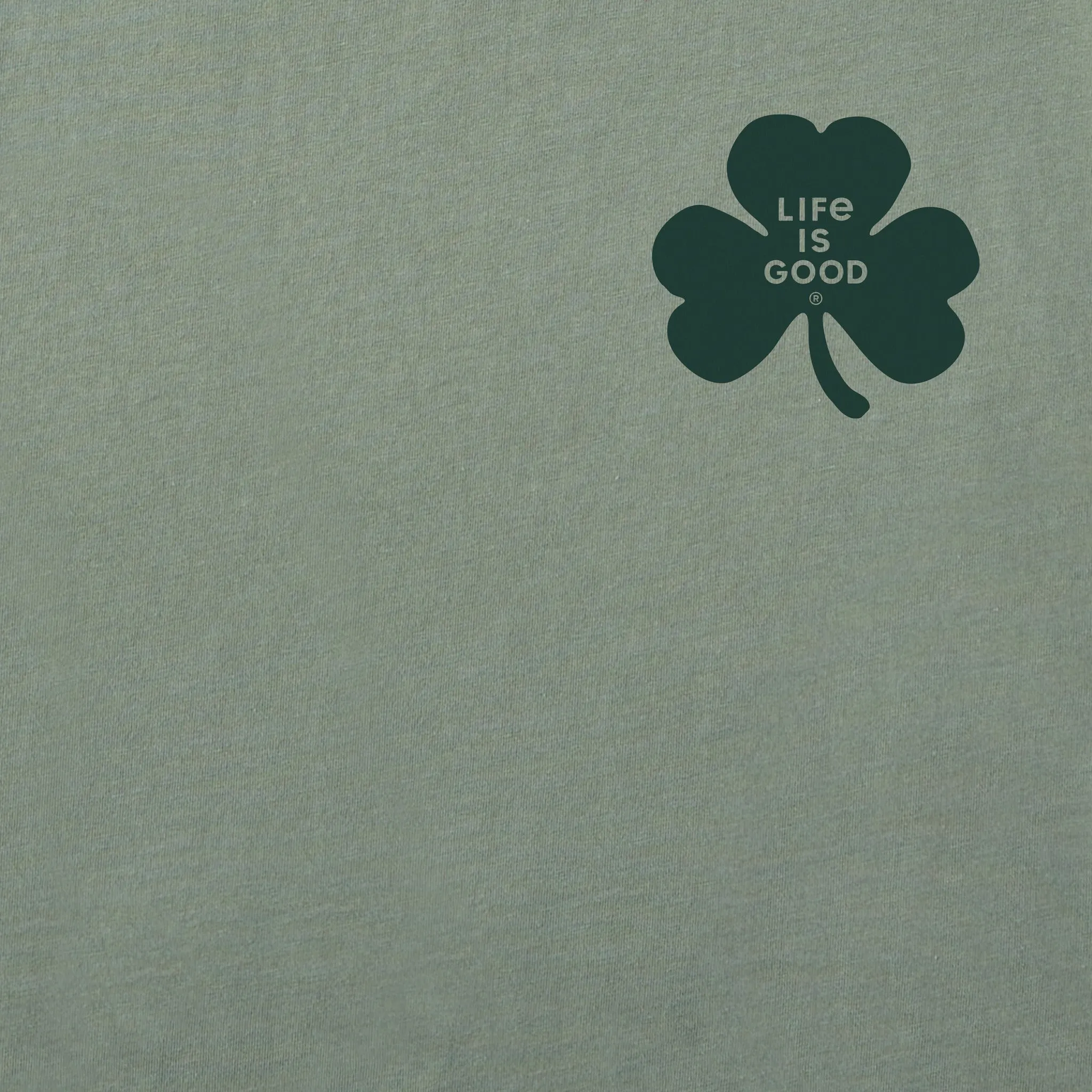 Men's Irish Clover Short Sleeve Crusher Tee Life is Good