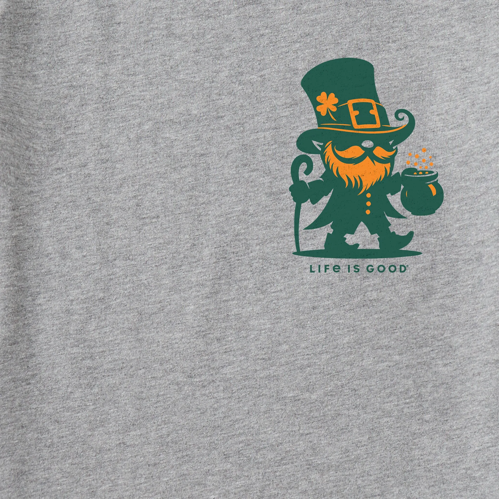 Men's Irish Leprechaun Short Sleeve Crusher Tee Life is Good