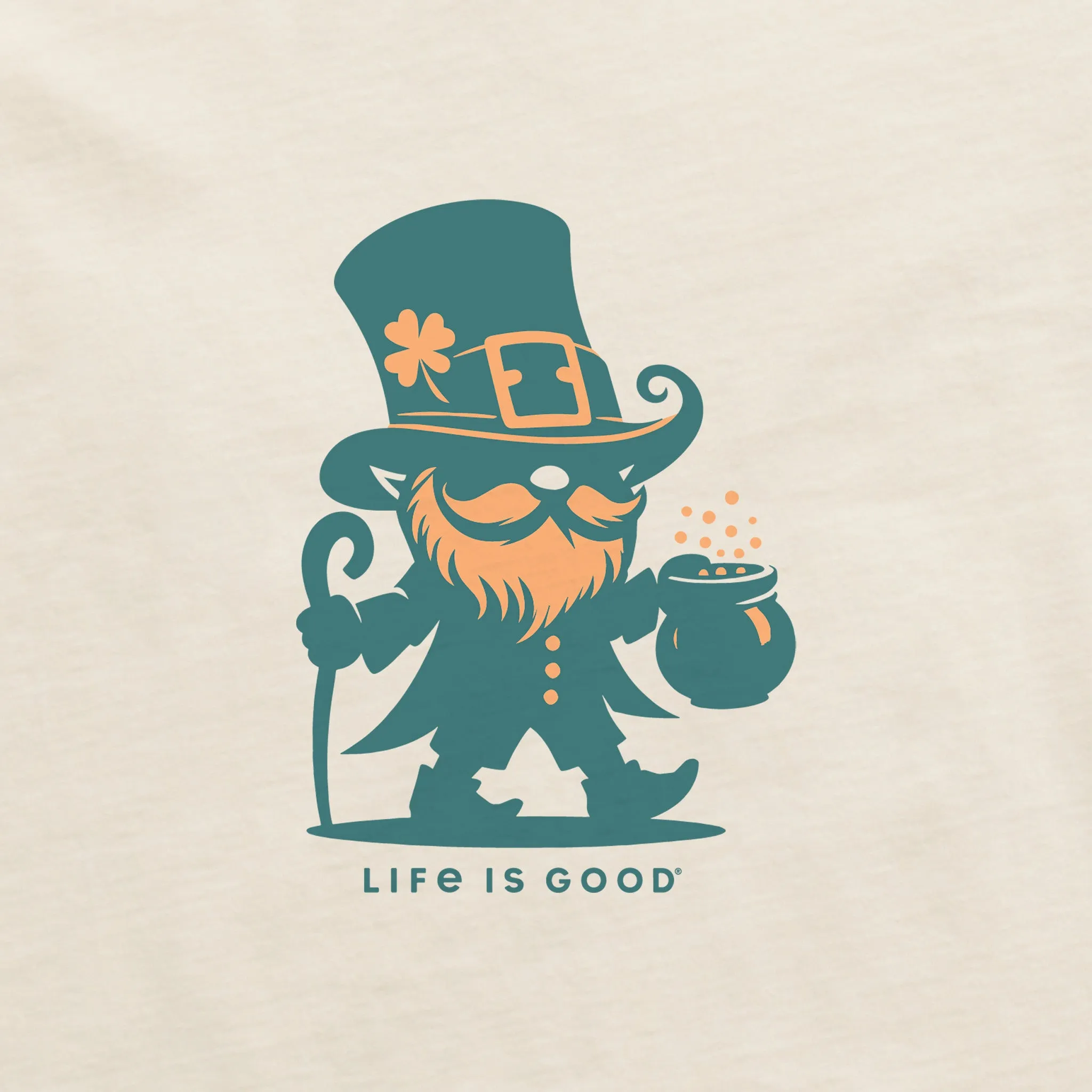 Men's Irish Leprechaun Short Sleeve Crusher Tee Life is Good