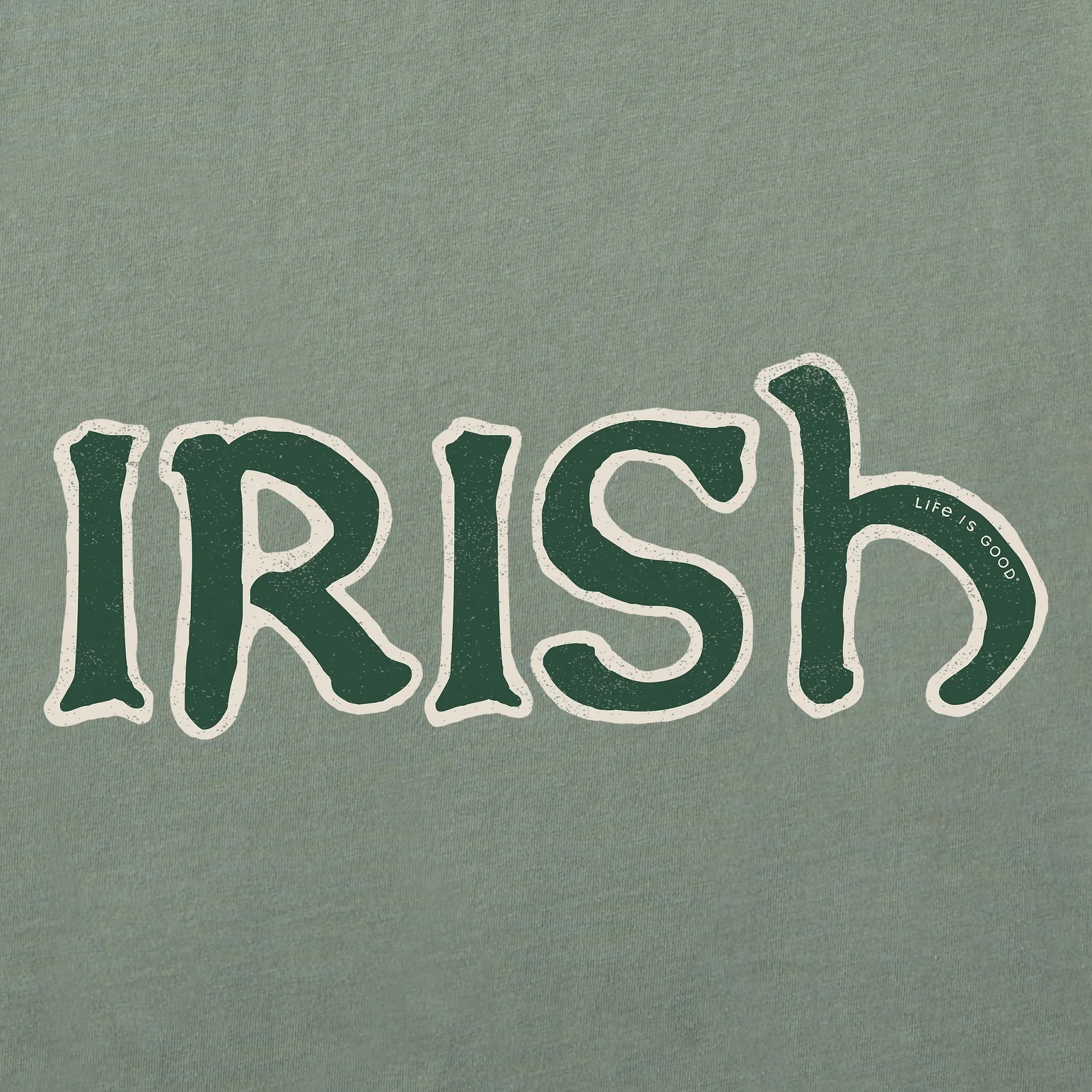 Men's Irish Outline Short Sleeve Tee Life is Good