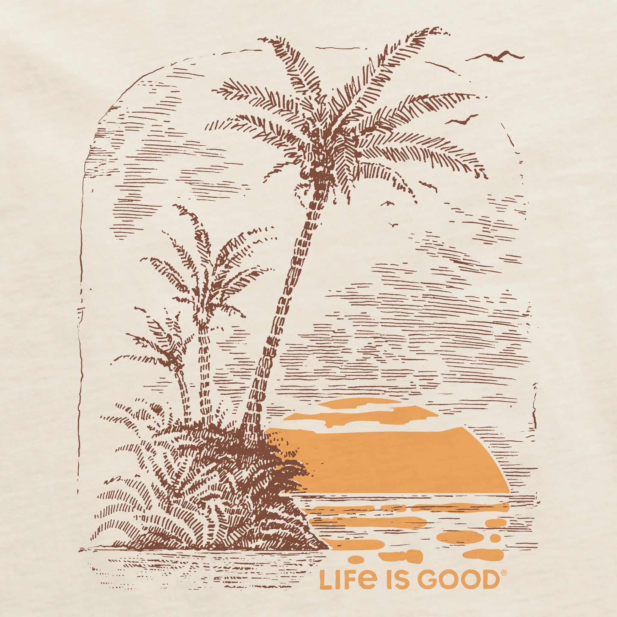 Men's Island Cove Sunset Short Sleeve Crusher Tee Life is Good