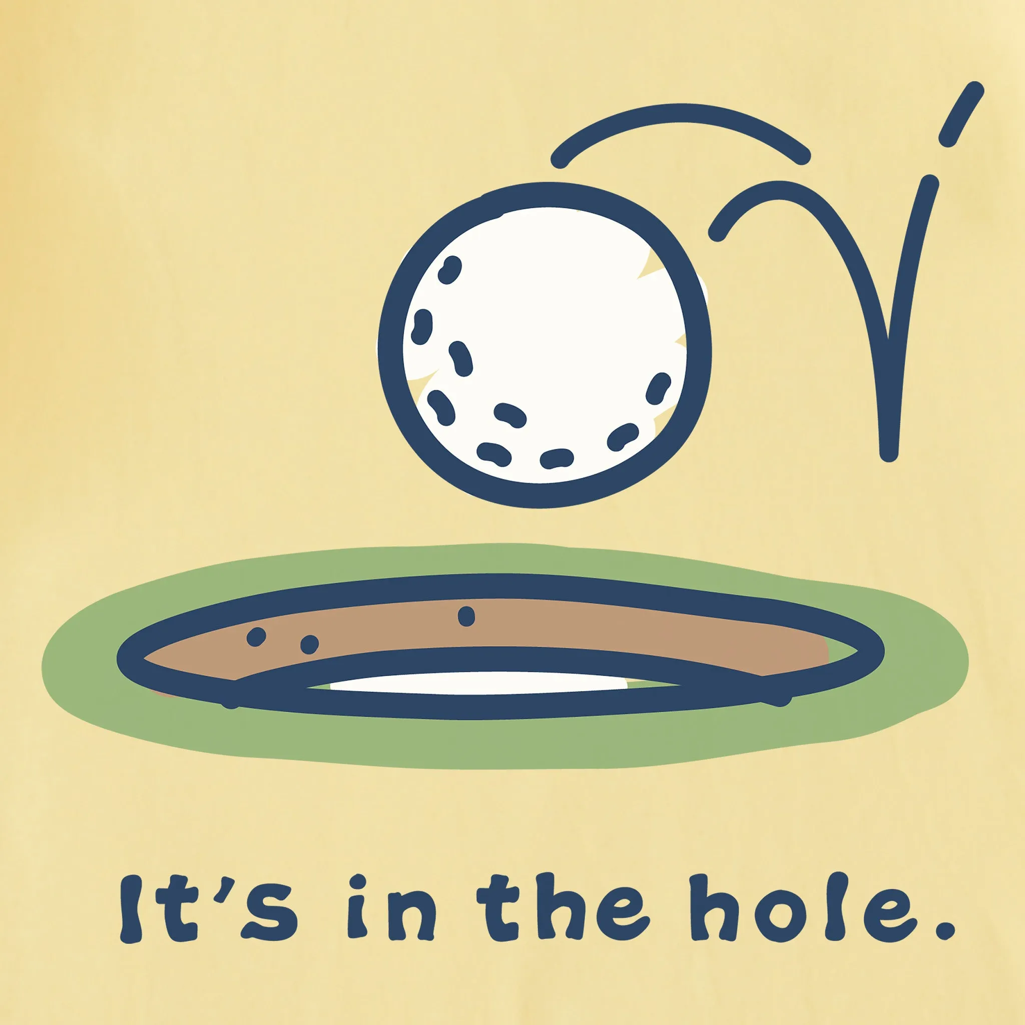 Men's It's in the Hole Golf Short Sleeve Crusher Tee Life is Good