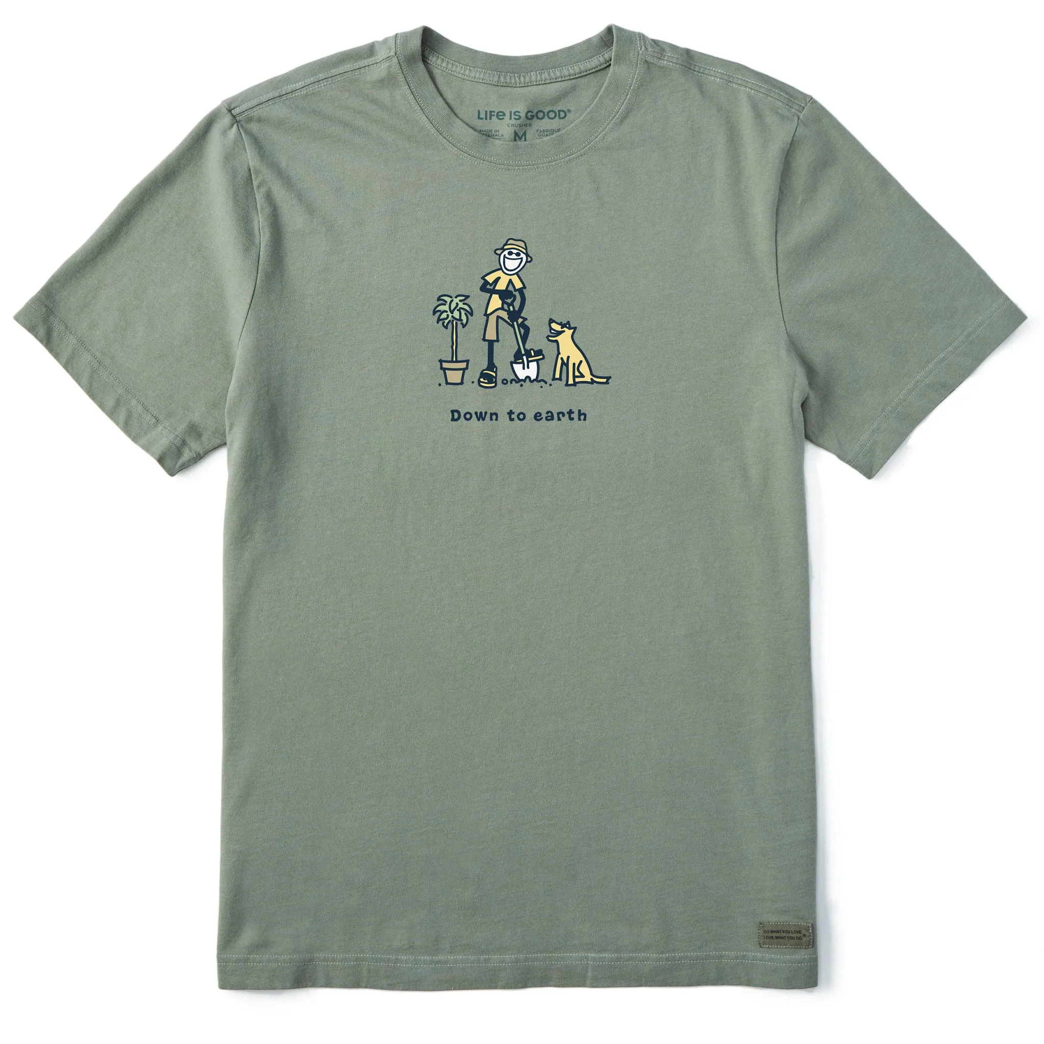Men's Jake & Rocket Down to Earth Short Sleeve Crusher Tee Life is Good