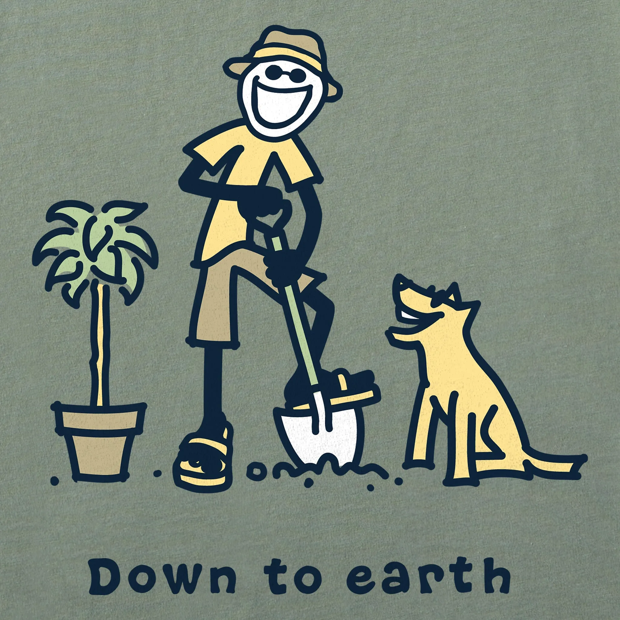 Men's Jake & Rocket Down to Earth Short Sleeve Crusher Tee Life is Good