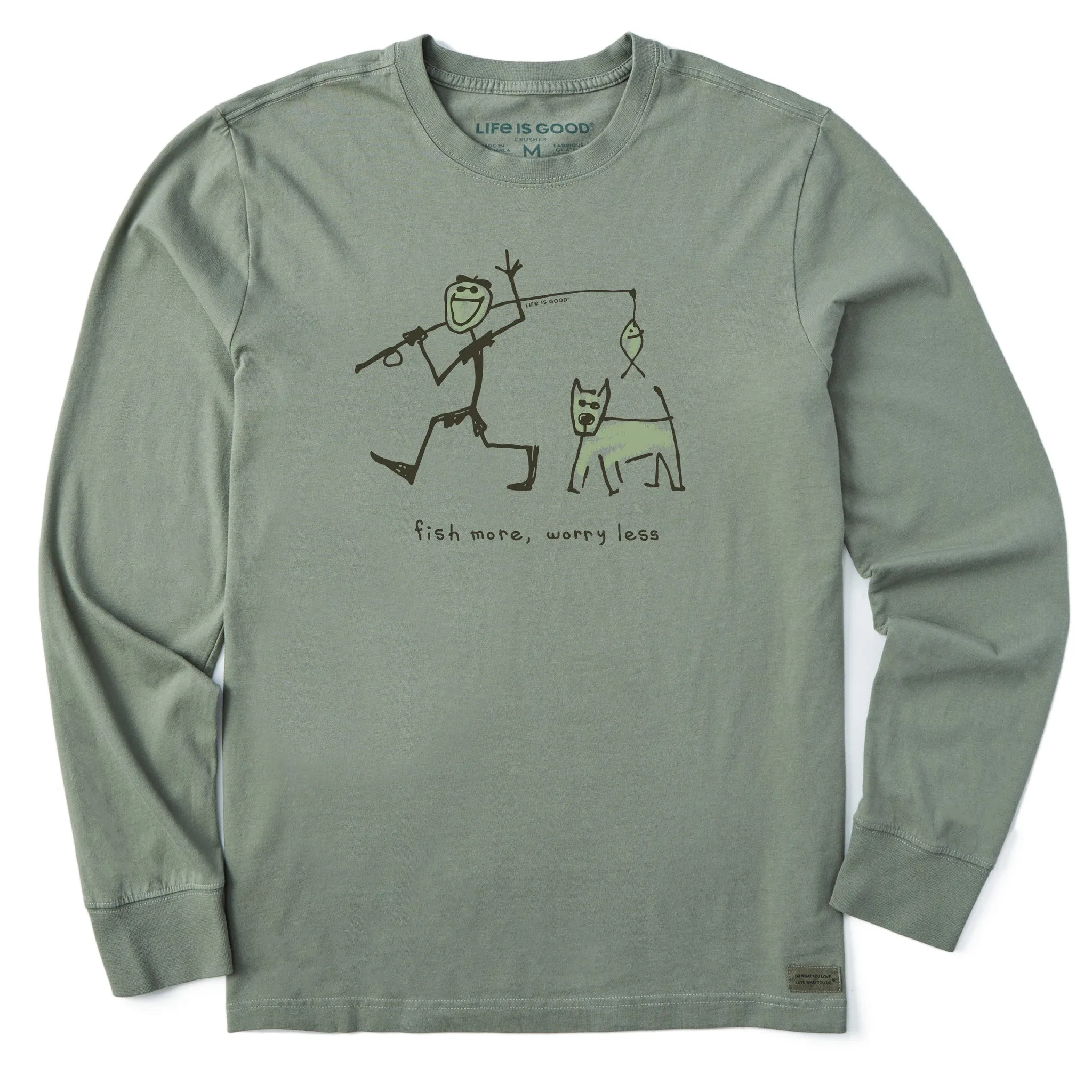 Men's Jake & Rocket Karma Fish Long Sleeve Crusher Tee Life is Good