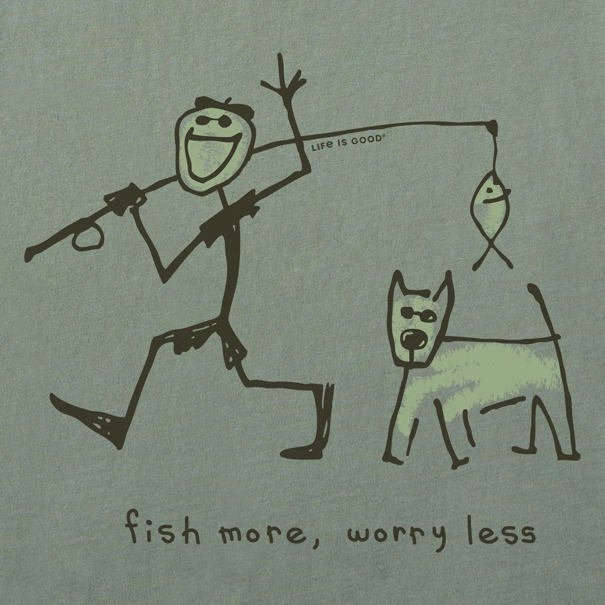 Men's Jake & Rocket Karma Fish Long Sleeve Crusher Tee Life is Good