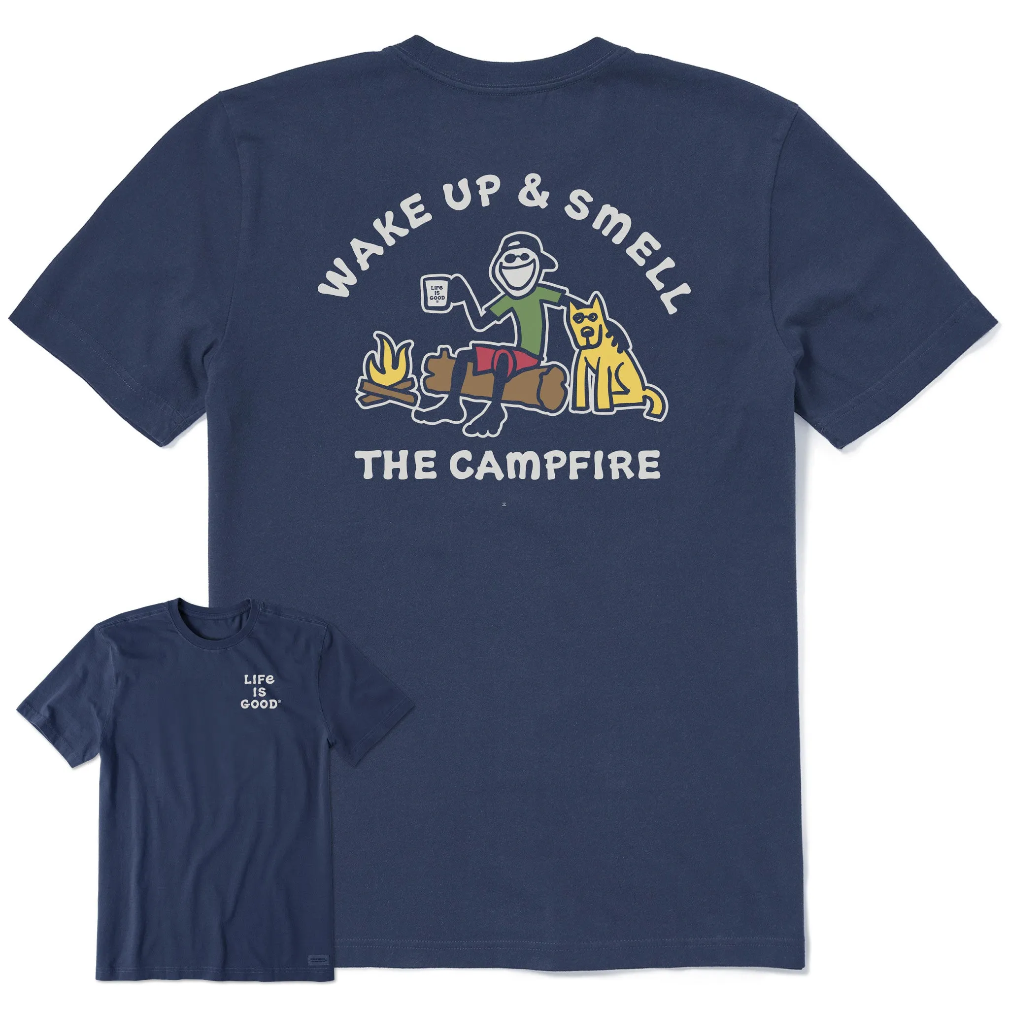 Men's Jake & Rocket Smell the Campfire Short Sleeve Tee Life is Good