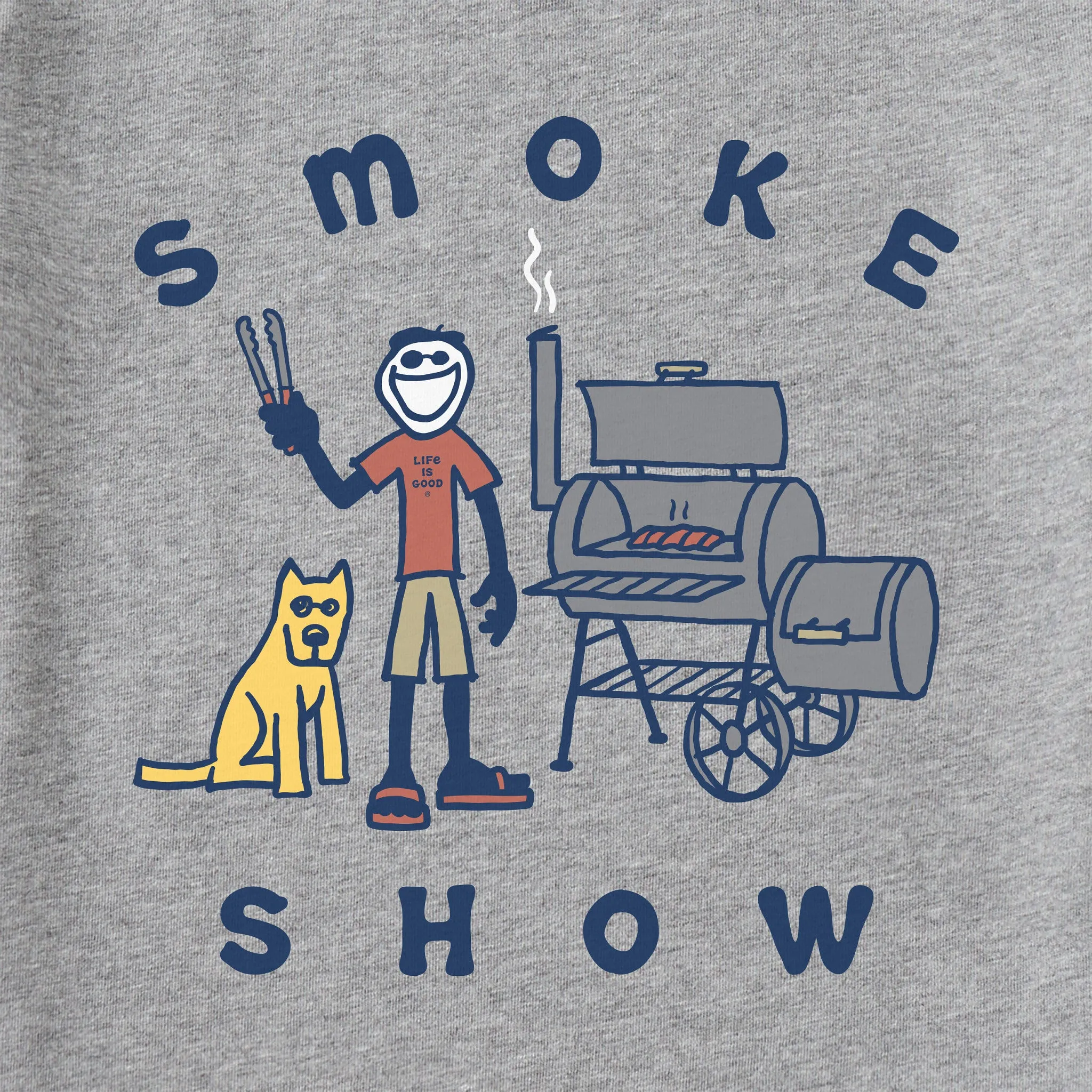 Men's Jake & Rocket Smoker Long Sleeve Crusher Tee Life is Good