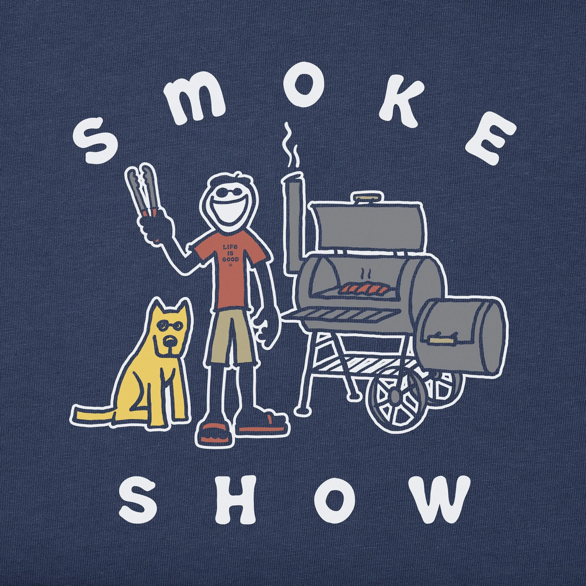Men's Jake & Rocket Smoker Long Sleeve Crusher Tee Life is Good