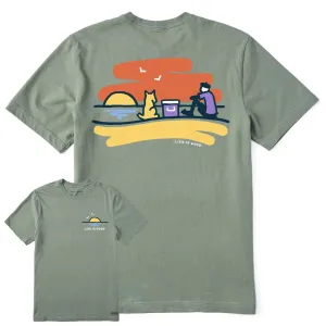 Men's Jake & Rocket Sunset Beach Short Sleeve Tee Life is Good