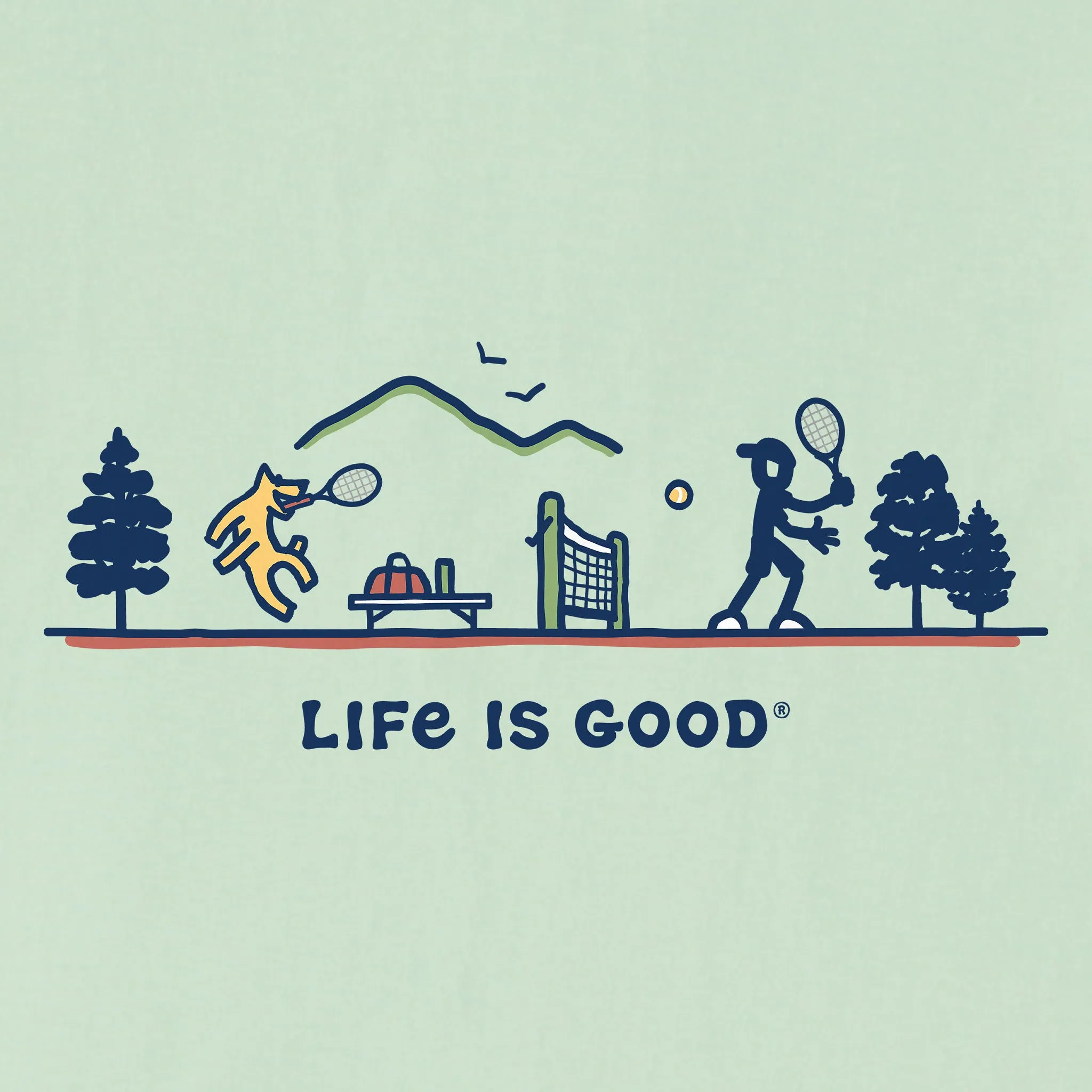 Men's Jake & Rocket Tennis Vista Short Sleeve Tee Life is Good