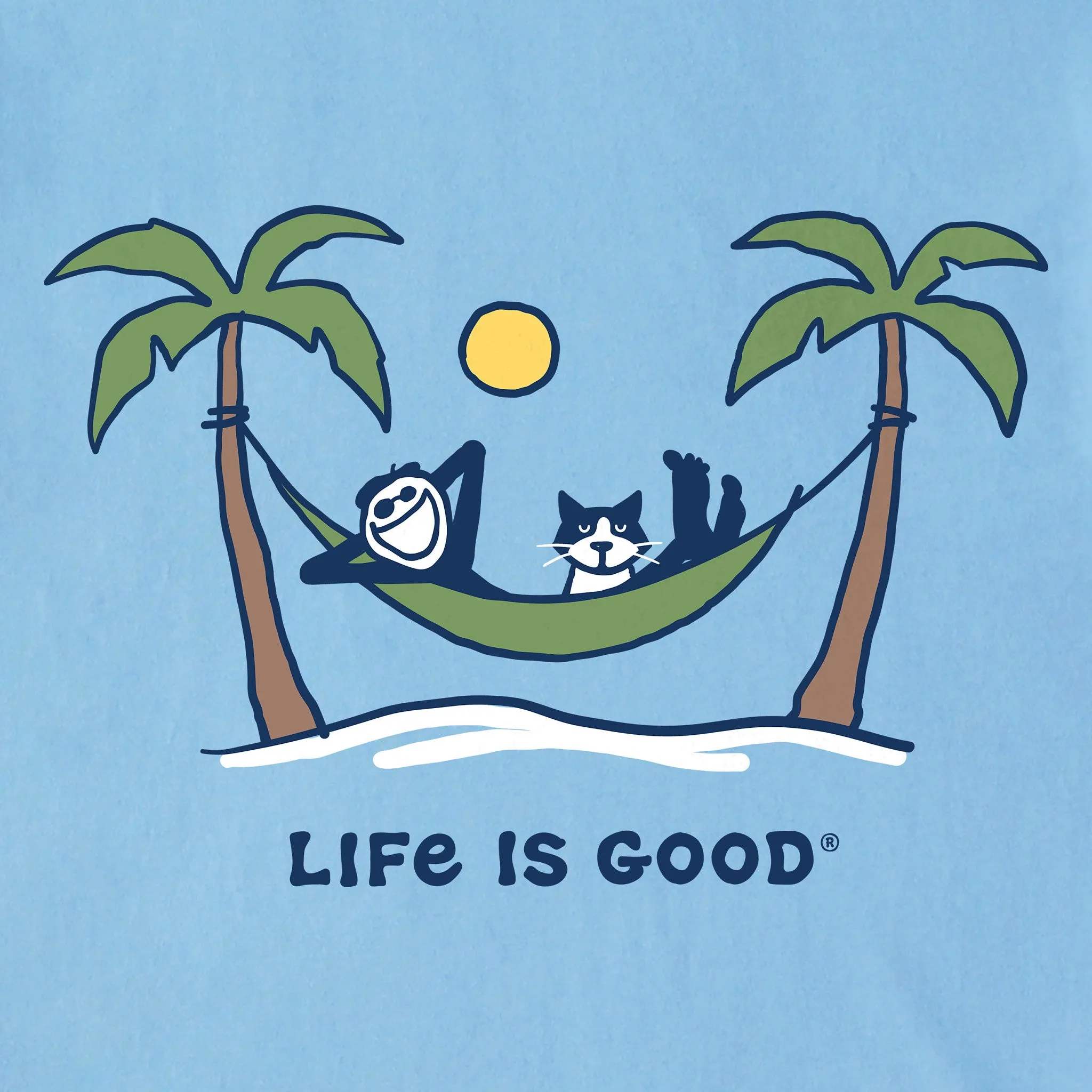 Men's Jake & Tux Palm Hammock Short Sleeve Tee Life is Good