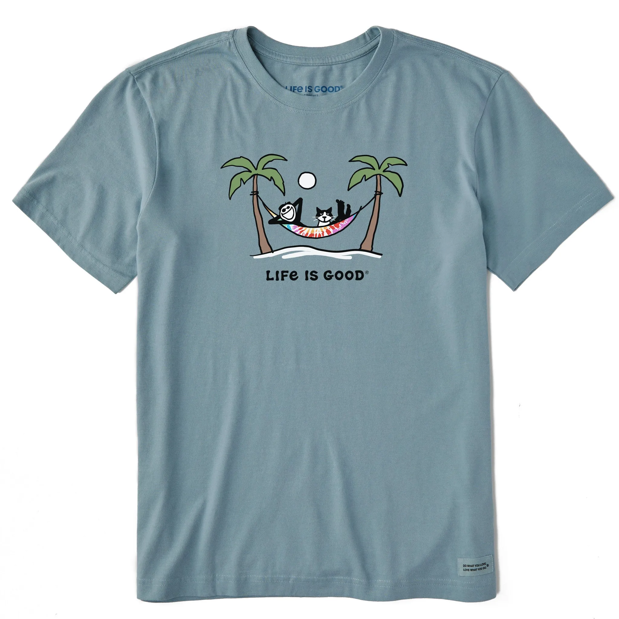 Men's Jake & Tux Palm Hammock Tie Dye Short Sleeve Crusher Tee Life is Good