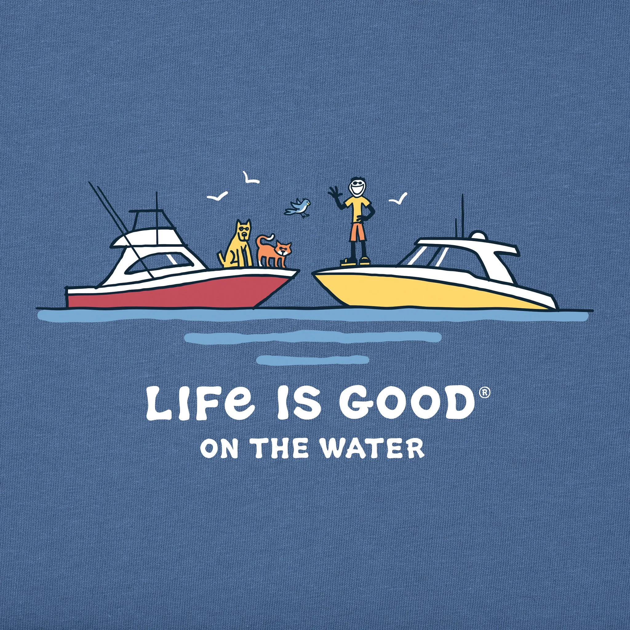 Men's Jake and Friends on the Water Short Sleeve Tee Life is Good